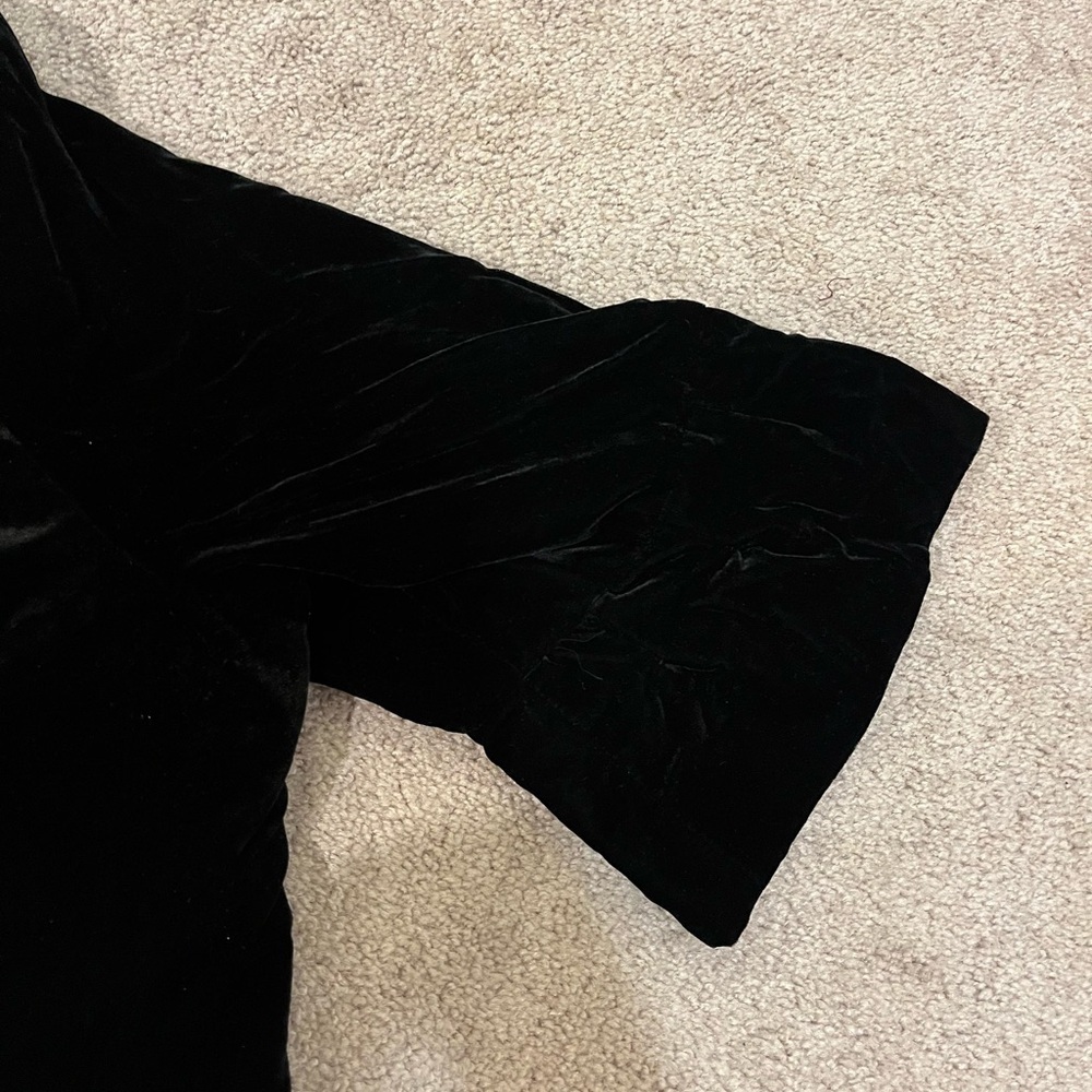 Lane Bryant Black Velvet 3/4 Sleeve Blazer - Picture 4 of 7